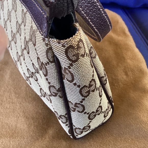 Authentic Gucci Abbey Pochette small Shoulder bag canvas vintage - Picture 5 of 14